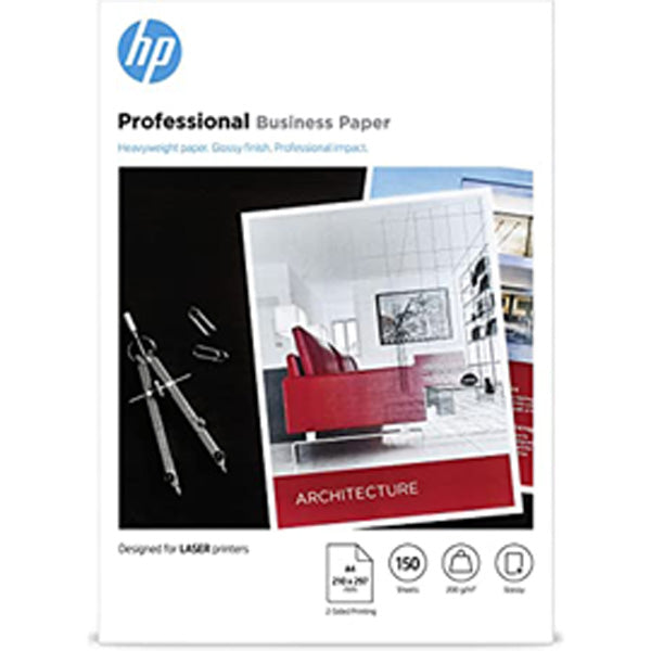 HP - 7MV83A - Hp - Confezione da 150 fogli carta originale fotografica lucida professionale per stampe laser A4 - 7MV83A