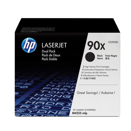 HP - CE390XD - Hp - Confezione 2 Toner originale - 90X - Nero - CE390XD - 24.000 pag cad