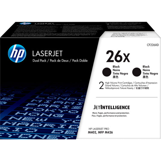 HP - CF226XD - Hp - Confezione 2 Toner originale - 26X - Nero - CF226XD - 9.000 pag cad