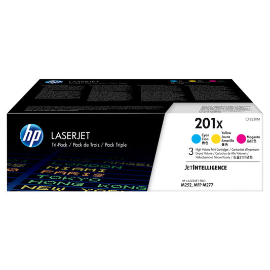 HP - CF253XM - Hp - Confezione 3 Toner originale - 201X - C-M-Y - CF253XM - 2.300 pag cad