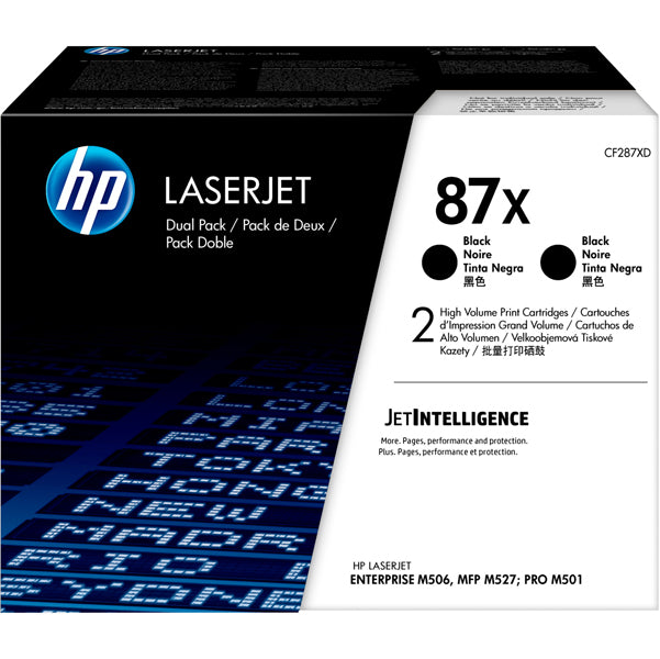 HP - CF287XD - Hp - Confezione 2 Toner originale - 87X - Nero - CF287XD - 18.000 pag cad