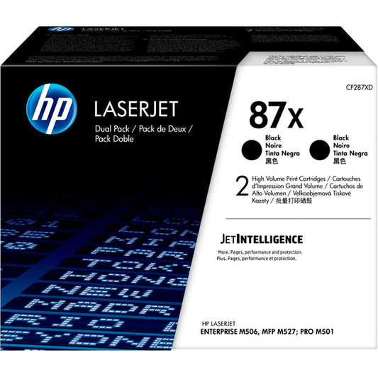 HP - CF287XD - Hp - Confezione 2 Toner originale - 87X - Nero - CF287XD - 18.000 pag cad