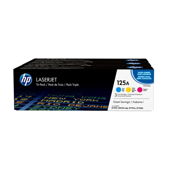 HP - CF373AM - Hp - Confezione 3 Toner originale - 125A - C-M-Y - CF373AM - 1.400 pag cad