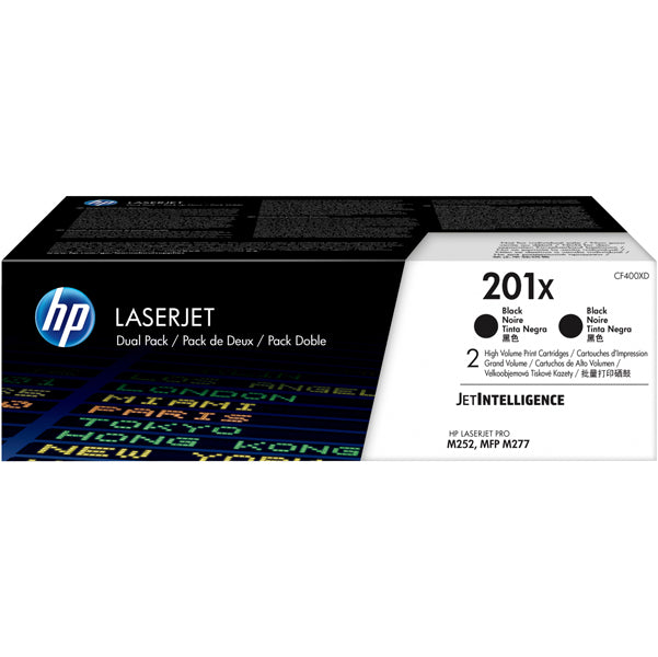 HP - CF400XD - Hp - Confezione 2 Toner originale - 201X - Nero - CF400XD - 2.800 pag cad