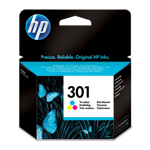 HP - CH562EE - Hp - Cartuccia ink originale - 301 - C-M-Y - CH562EE - 165 pag