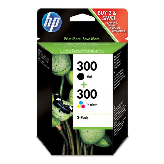 HP - CN637EE - Hp - Cartuccia ink originale - 300 - C-M-Y-K - CN637EE - C-M-Y 165 pag - K 200 pag