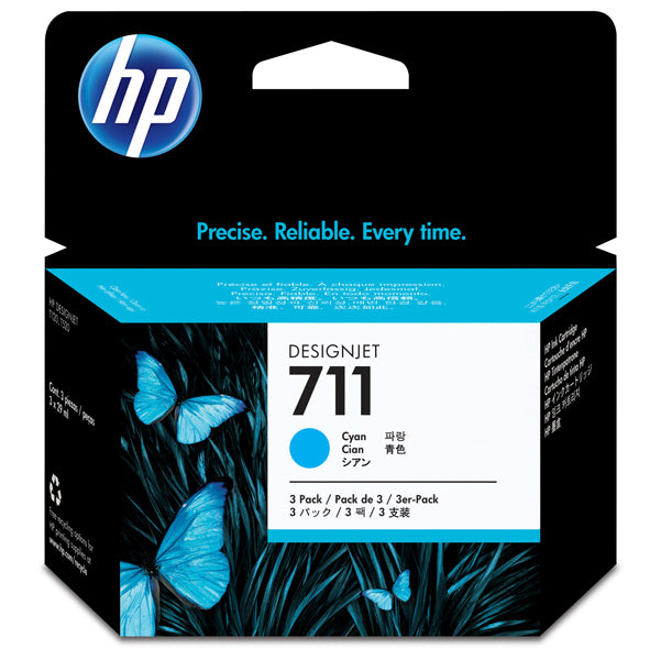 HP - CZ134A - Hp - Confezione 3 cartucce ink originale - 711 - Ciano - CZ134A - 29ml cad