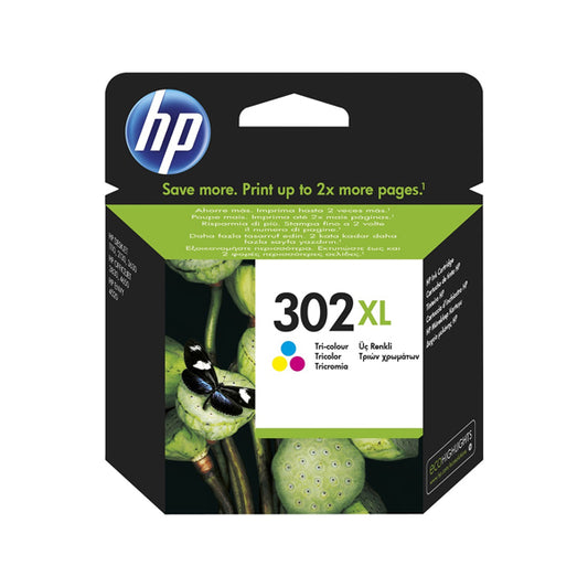 HP - F6U67AE - Hp - Cartuccia ink originale - 302XL - C-M-Y - F6U67AE - 330 pag