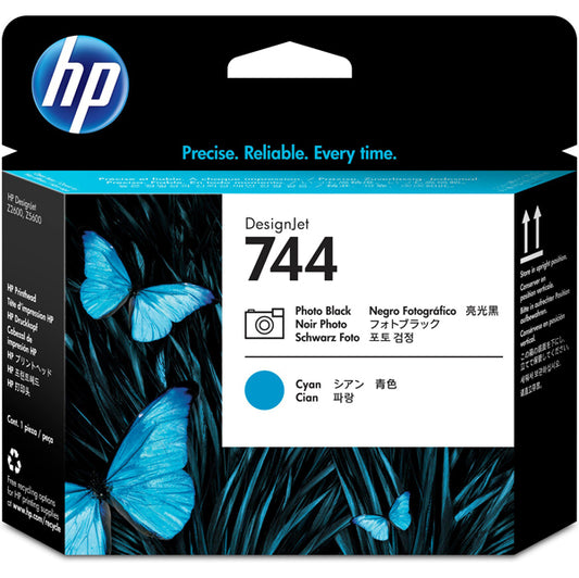 HP - F9J86A - Hp - Testina originale - 744 - Nero fotografico - Ciano - F9J86A - 4ml-cad