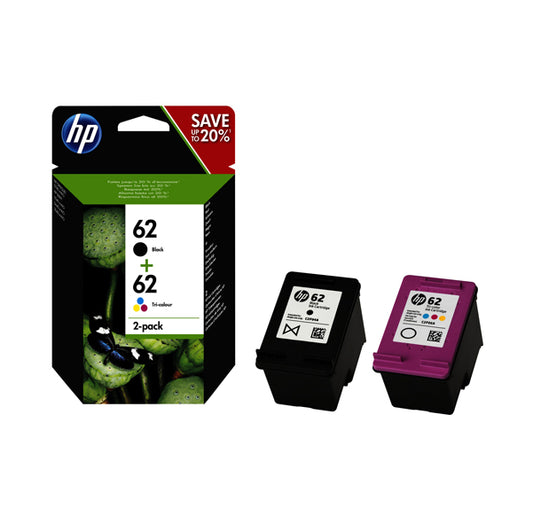 HP - N9J71AE - Hp - Confezione 2 cartucce ink originale - 62 - C-M-Y-K - N9J71AE - C-M-Y 165 pag - K 200 pag