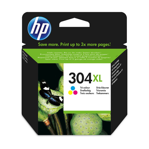 HP - N9K07AE - Hp - Cartuccia ink originale - 304XL - C-M-Y - N9K07AE - 300 pag