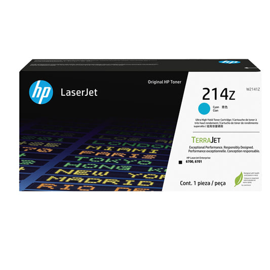 HP - W2141Z - Hp -  Toner originale LaserJet HP 214Z - Ciano - W2141Z - ad altissima capacitA'