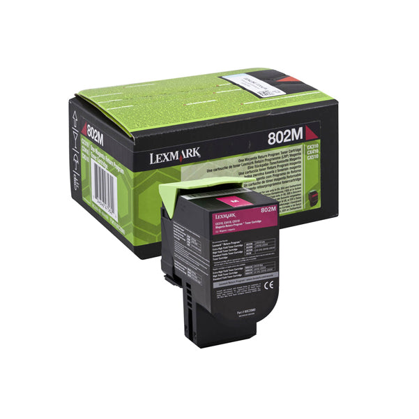 LEXMARK - 80C20M0 - Lexmark - Toner - Magenta - 80C20M0 - return program - 1.000 pag
