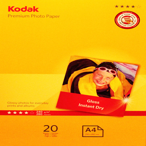 KODAK - 5740-093 - Kodak - Carta Fotografica Ultra Premium Gloss - A4 - 240 gr - 20 fogli - 5740-093