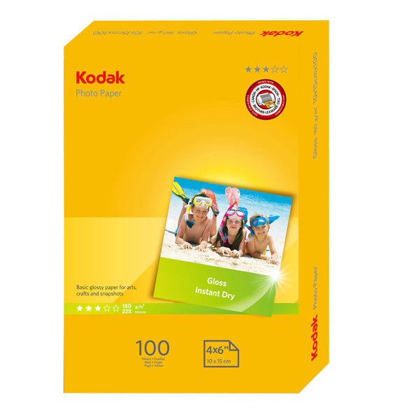 KODAK - 5740-097 - Kodak - Carta fotografica lucida Photo Gloss - 10 x 15 cm - 180 gr - 100 fogli - 5740-097