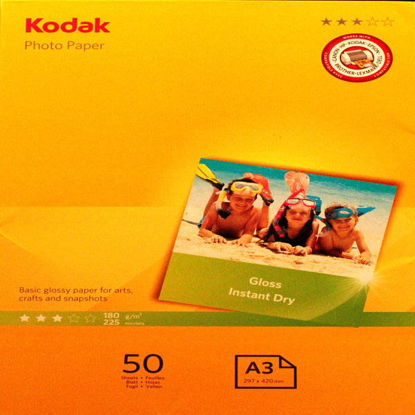 KODAK - 5740-550 - Kodak - Carta Fotografica Photo Gloss - A3- 180 gr - 50 fogli - 5740-550