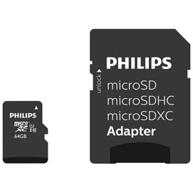 PHMSDM64GXC10U1 - PHILIPS MICRO SDXC CARD 64GB CLASS 10 INCL. ADAPTER - PHILIPS 1 Pezzo