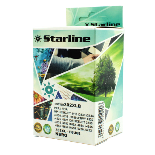 STARLINE - JRHP302XLB - Starline - Cartuccia ink Compatibile -  per HP 302XL - F6U68AE