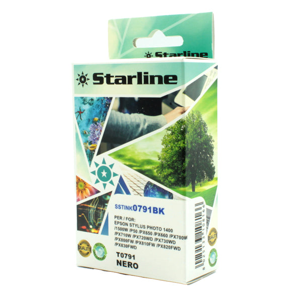STARLINE - JNEP0791B - Starline - Cartuccia ink - per Epson - Nero - C13T07914010 - T791 - 13,8ml