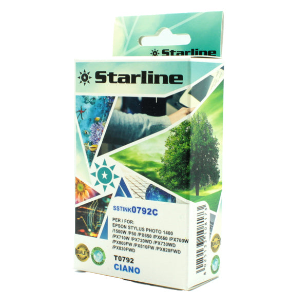 STARLINE - JNEP0792C - Starline - Cartuccia ink - per Epson - Ciano - C13T07924010- T0792 - 13,8ml