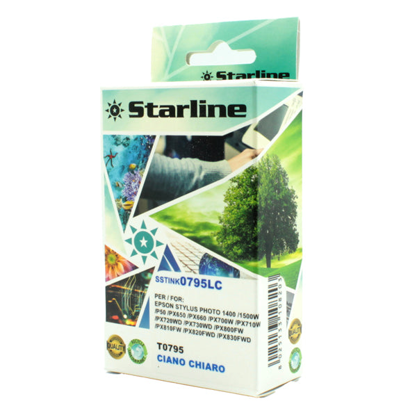 STARLINE - JNEP0795LC - Starline - Cartuccia ink - per Epson - Ciano chiaro - C13T079540 - 13,8ml