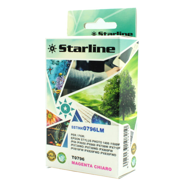 STARLINE - JNEP0796LM - Starline - Cartuccia ink - per Epson - Magenta chiaro - C13T08064011 - T0806-13,8ml
