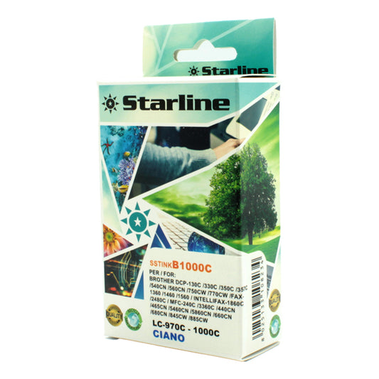 STARLINE - JNBR1000C - Starline - Cartuccia ink - per Brother - Ciano - LC1000C - 20ml