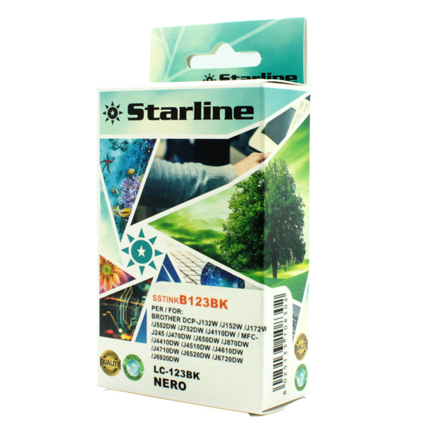 STARLINE - JNBR123B - Starline - Cartuccia ink - per Brother - Nero - LC123BK  - 20,6ml