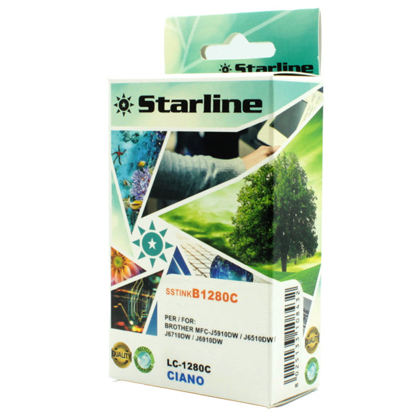 STARLINE - JNBR1280C - Starline - Cartuccia ink - per Brother - Ciano - LC1280XLC - 16,6ml