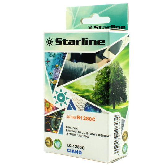 STARLINE - JNBR1280C - Starline - Cartuccia ink - per Brother - Ciano - LC1280XLC - 16,6ml