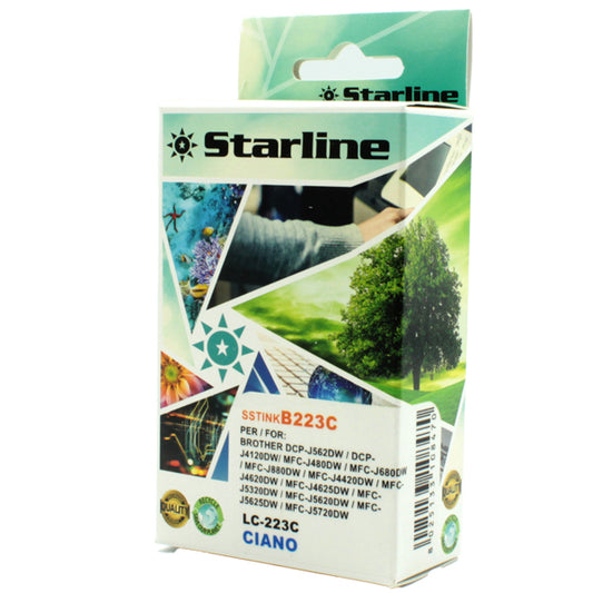 STARLINE - JNBR223C - Starline - Cartuccia ink - per Brother - Ciano - LC223C - 9ml