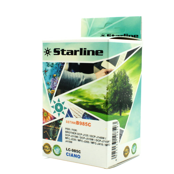 STARLINE - JNBR985C - Starline - Cartuccia ink - per Brother - Ciano - LC985C - 15ml
