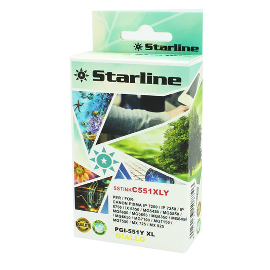 STARLINE - JNCA551Y - Starline - Cartuccia ink - per Canon - Giallo - CLI-551BK Y - 9,8ml