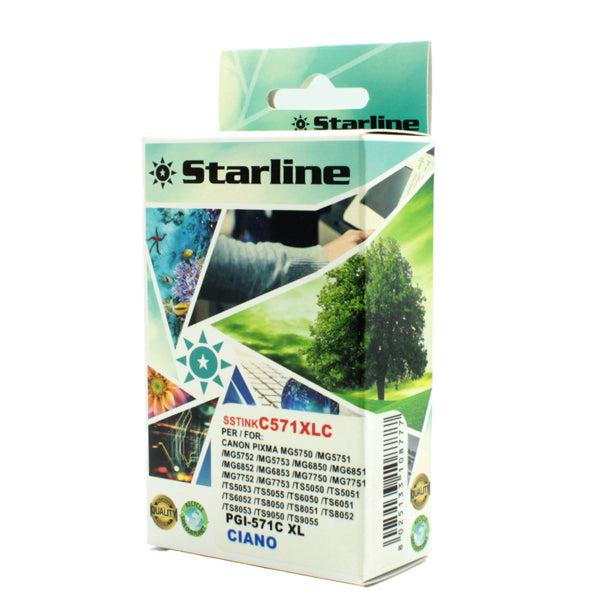 STARLINE - JNCA571C - Starline - Cartuccia ink - per Canon - Ciano - CLI571C - 12,4ml