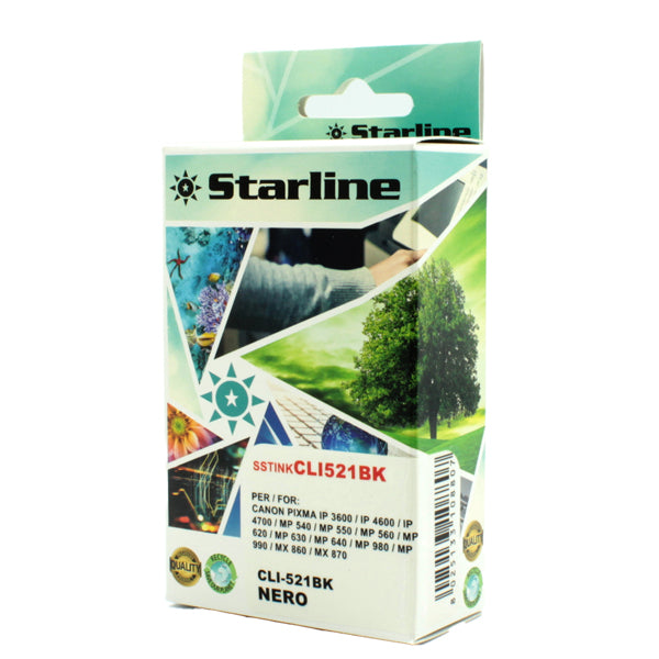 STARLINE - JNCA521B - Starline - Cartuccia ink - per Canon - Nero - CLI521 BK - 9ml