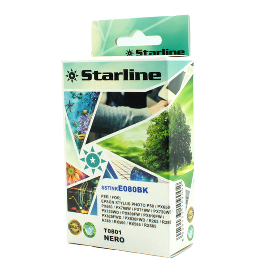 STARLINE - JNEP80B - Starline - Cartuccia ink - per Epson - Nero - C13T08014011 - T0801 - 11,4ml