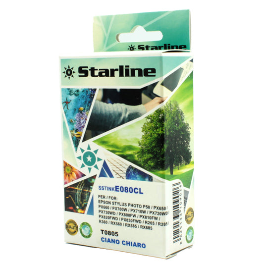 STARLINE - JNEP80LC - Starline - Cartuccia ink - per Epson - Ciano chiaro - C13T08054011 - T0805 - 11,4ml