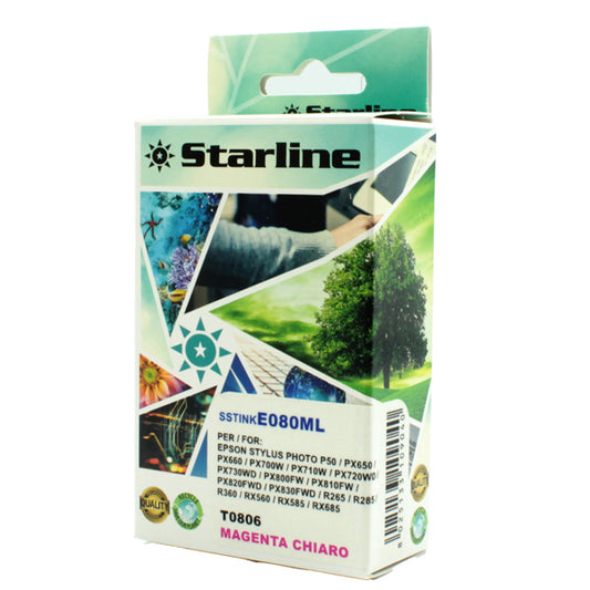 STARLINE - JNEP80LM - Starline - Cartuccia ink - per Epson - Magenta chiaro - C13T08064011 - T0806-11,4 ml