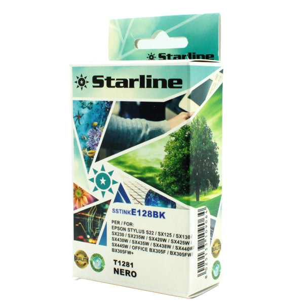 STARLINE - JNEP128B - Starline - Cartuccia ink - per Epson - Nero - C13T12814012 - T1281 - 10ml