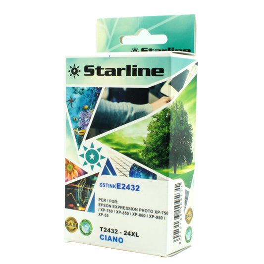STARLINE - P10E2432XLCY - Starline - Cartuccia ink - per Epson - Ciano - C13T24324012 - 24XL -11ml