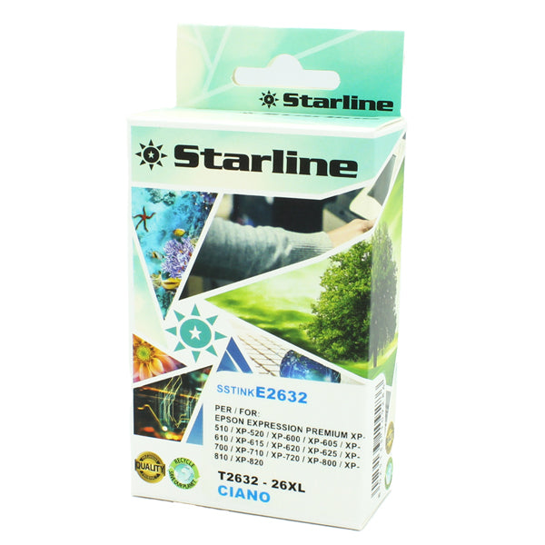 STARLINE - JNEP26C - Starline - Cartuccia ink - per Epson - Ciano - C13T26324012 - 26XL - 11ml