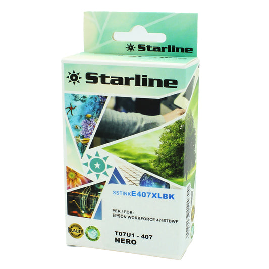 STARLINE - JNEP407B - Starline - Cartuccia Ink compatbile per Epson 407 - Nero - 45ml