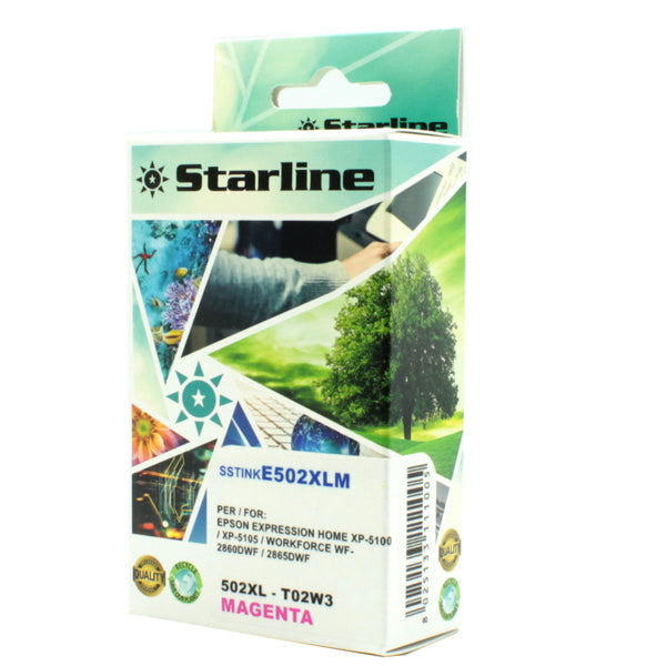STARLINE - JNEP502M - Starline - Cartuccia Ink - per Epson - Magenta - C13T02W34010 - 502XL 12 ml