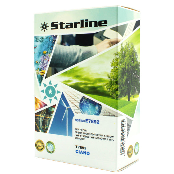 STARLINE - JNEP7892C - Starline - Cartuccia ink - per Epson - Ciano - T7892 -  C13T789240 - 55ml