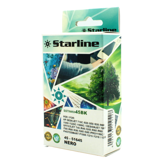 STARLINE - JRHP45 - Starline - Cartuccia ink Compatibile - per HP 45 - Nero -42ml