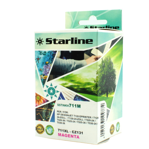 STARLINE - JNHP711M - Starline - Cartuccia ink Compatibile - per HP 711- Magenta - CZ131A - 26ml