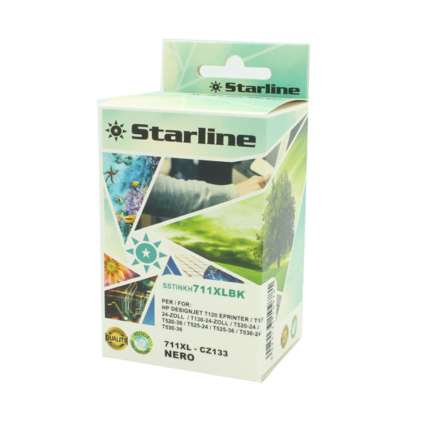 STARLINE - JNHP711B - Starline - Cartuccia ink Compatibile - per HP 711 - Nero - CZ133A - 73ml
