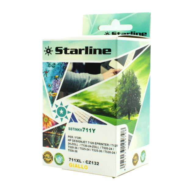 STARLINE - JNHP711Y - Starline - Cartuccia ink Compatibile - per HP 711 - Giallo - CZ132A - 26ml