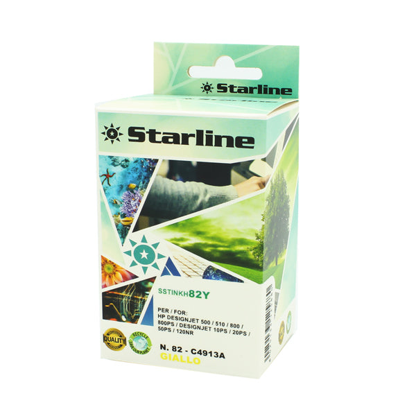 STARLINE - JRHP82C - Starline - Cartuccia ink Compatibile per HP N.82 - Giallo - 69ml
