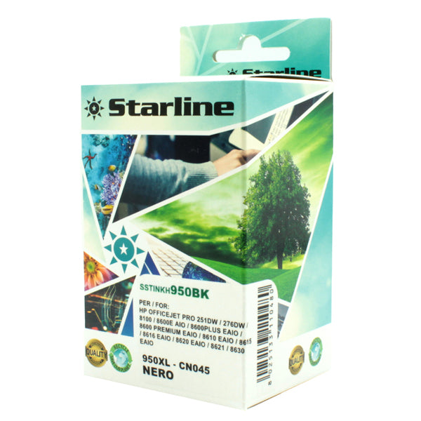 STARLINE - JNHP950B - Starline - Cartuccia ink Compatibile - per HP 950- Nero - CN045AN - 950XL - 75ml